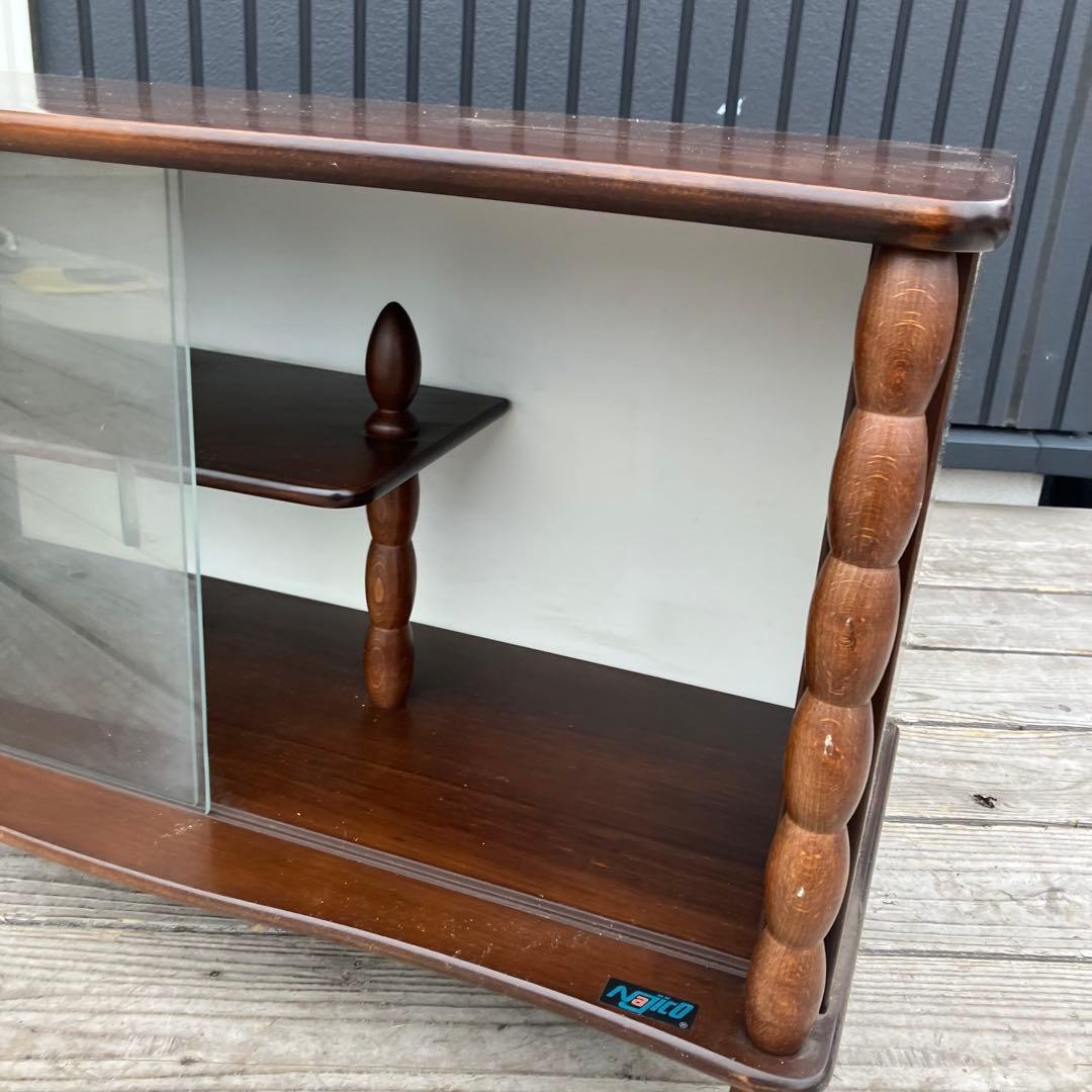 昭和レトロ ナジコ ミッドセンチュリー 古家具 飾り棚 サイドボード ガラス戸