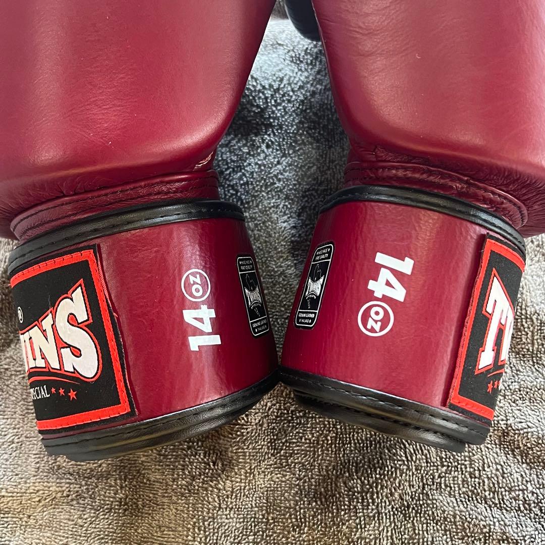 Twins ボクシング ムエタイ グローブ マルーン14oz