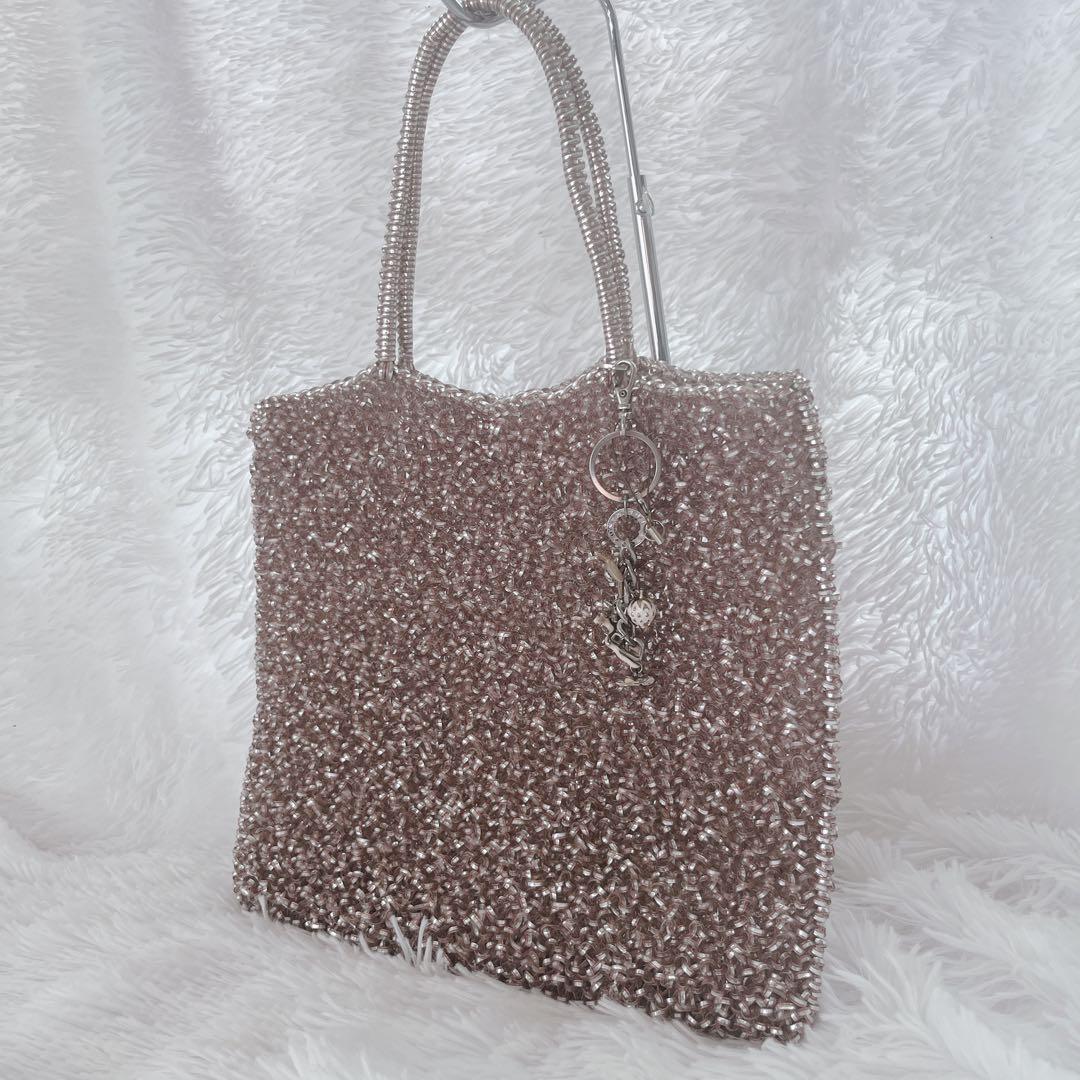 チャーム付✨アンテプリマ スタンダードスクエアラージ シルバー ピンク お呼ばれ