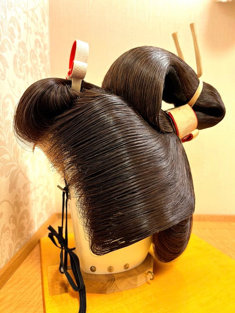 【軽量・人毛仕様】アズマかつら 日本髪｜栗色｜5号（中）｜婚礼・舞台・撮影に