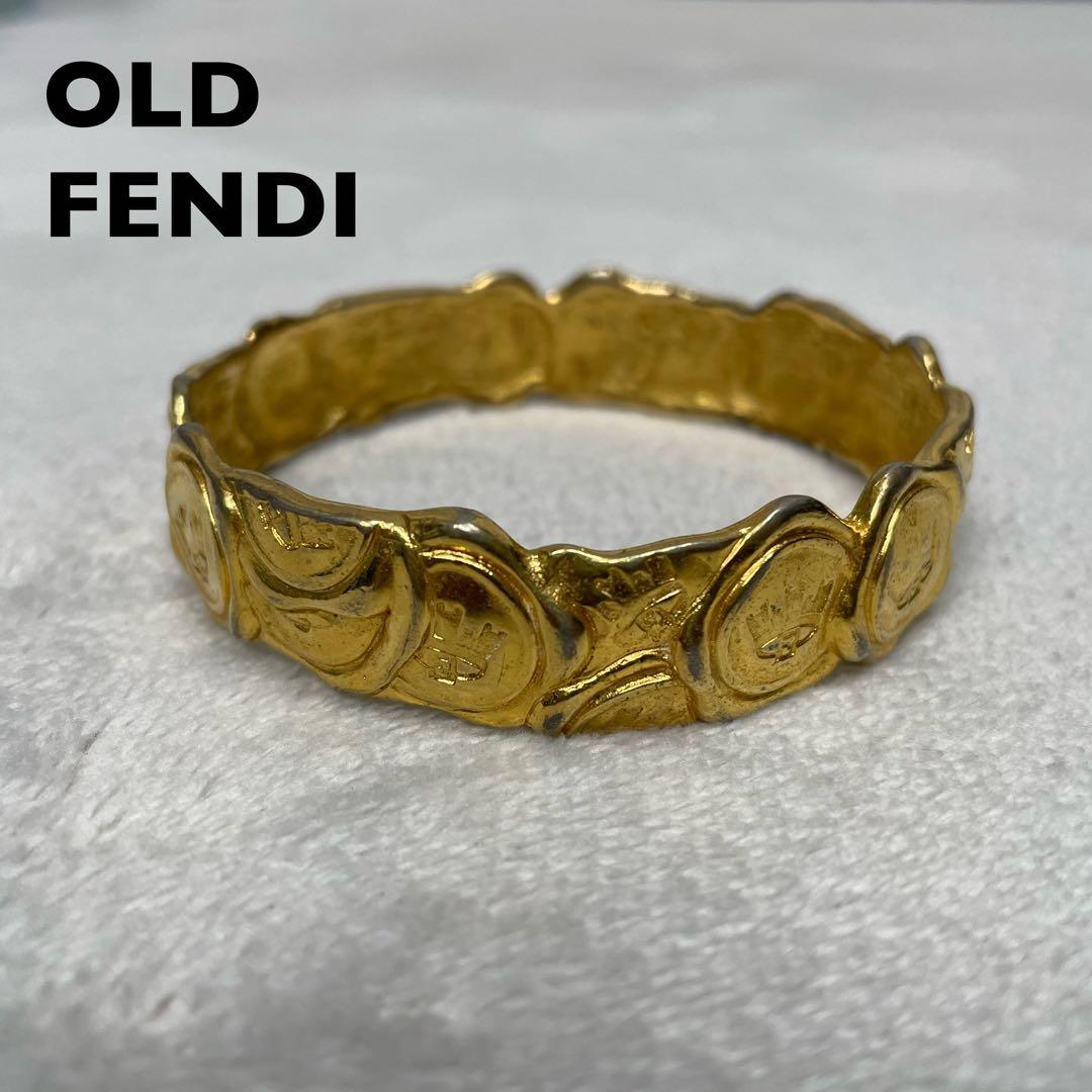 vintage old fendi フェンディ　バングル　ffロゴ クラウン