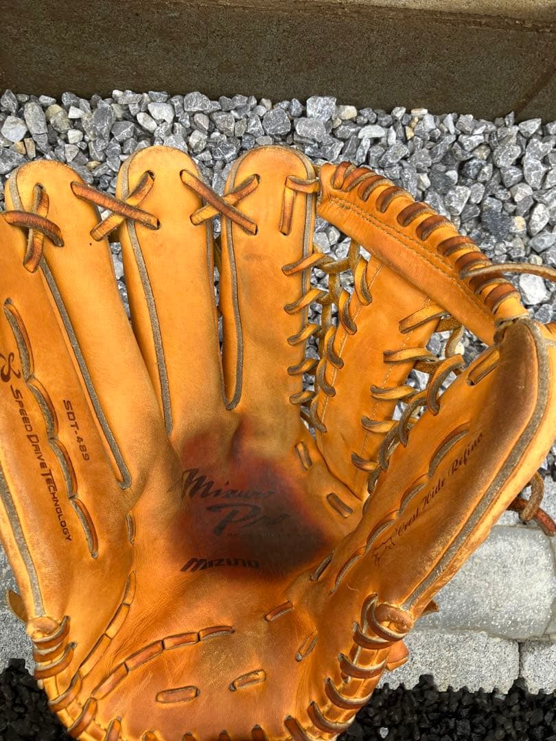 軟式　一般　ミズノプロ　左　外野　グローブ　左投げ