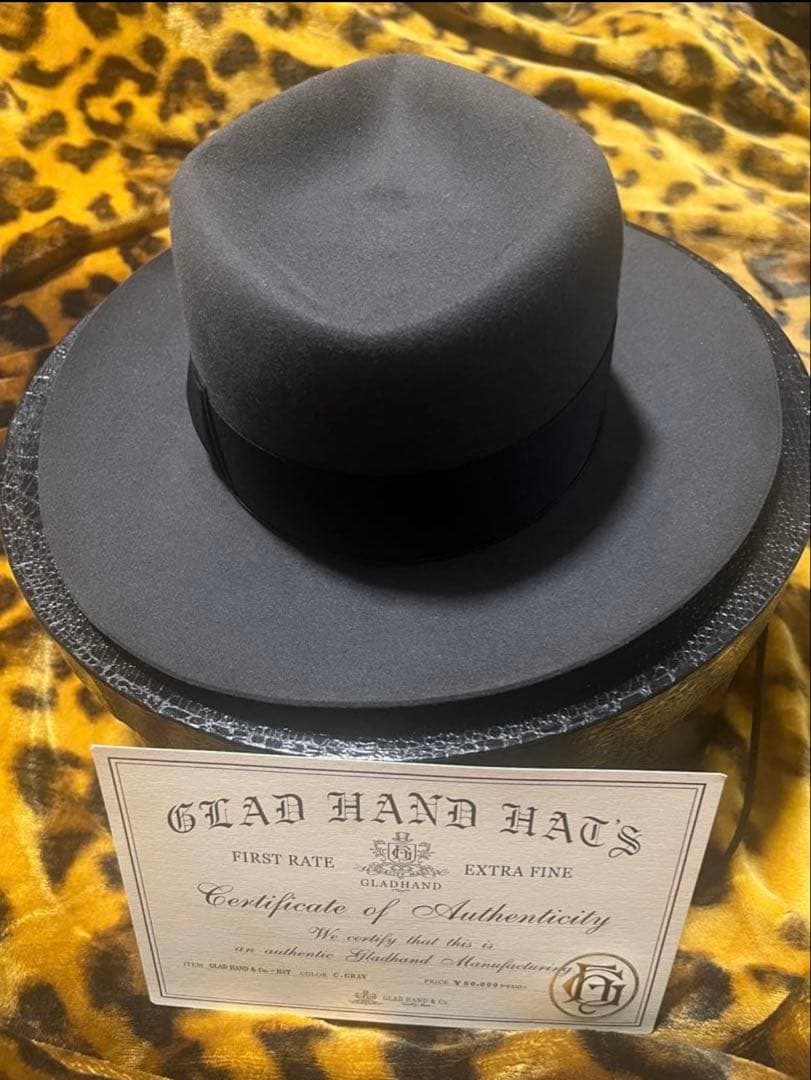 GLAD HAND HATS グレー ハット 認証書付き ビーバーハット