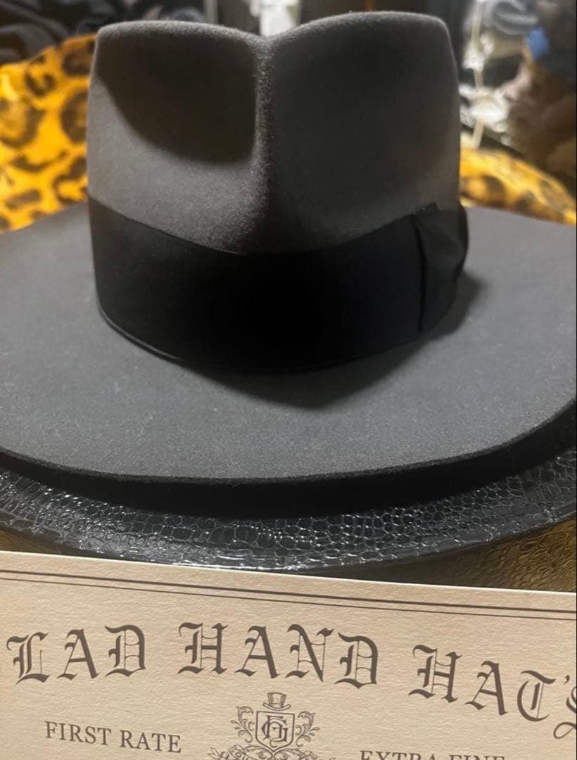 GLAD HAND HATS グレー ハット 認証書付き ビーバーハット