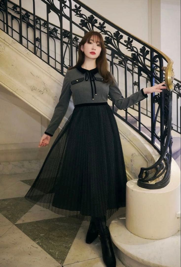 ワンピース herlipto Garnier Pleated Dress size S