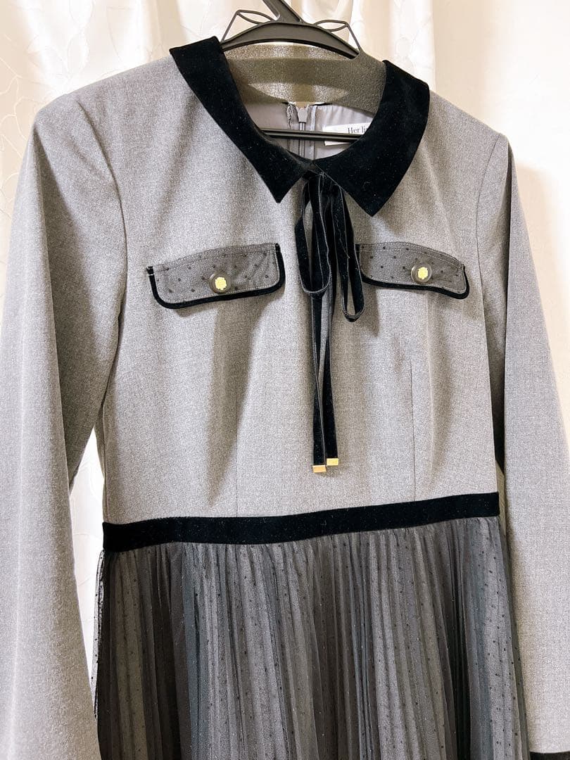 ワンピース herlipto Garnier Pleated Dress size S