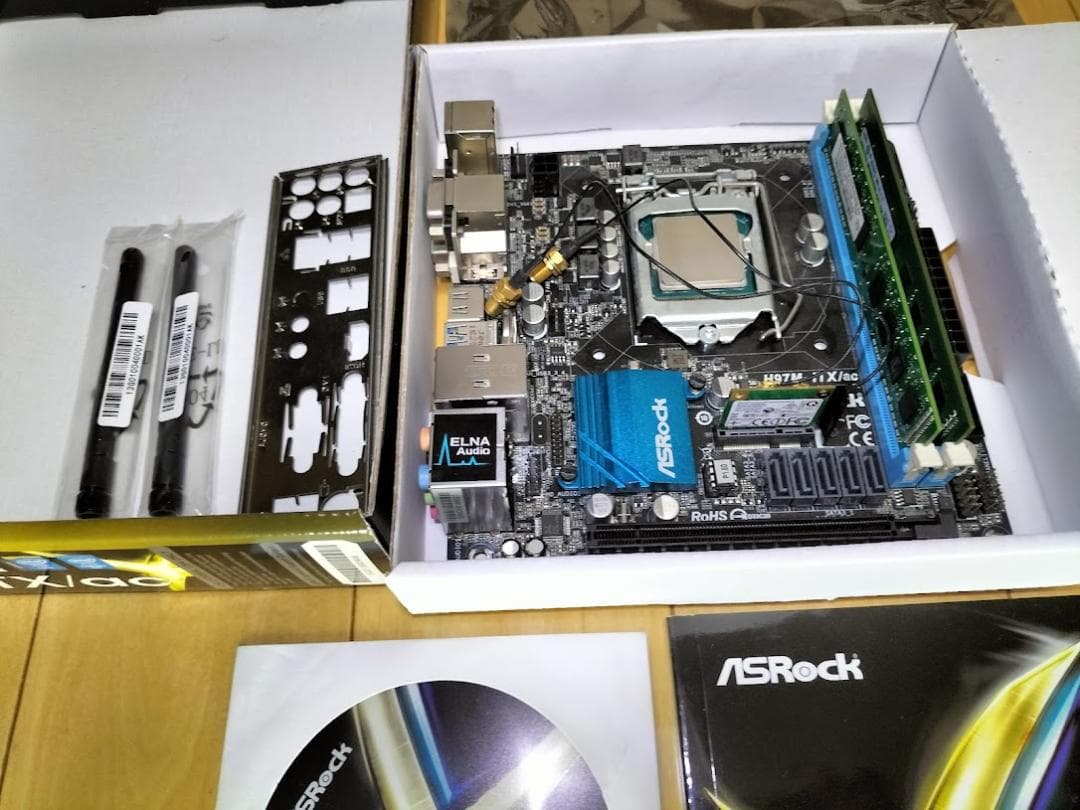 ASRock H97M-ITX/ac マザーボード＋CPU＋メモリー WiFi