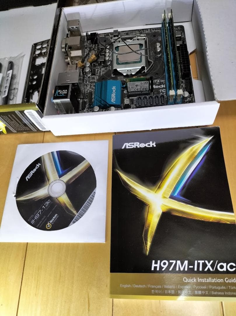 ASRock H97M-ITX/ac マザーボード＋CPU＋メモリー WiFi