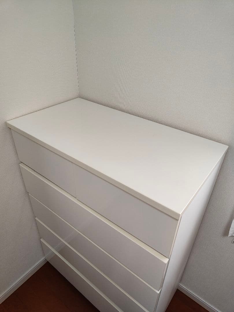 【美品】ホワイト 5段チェスト