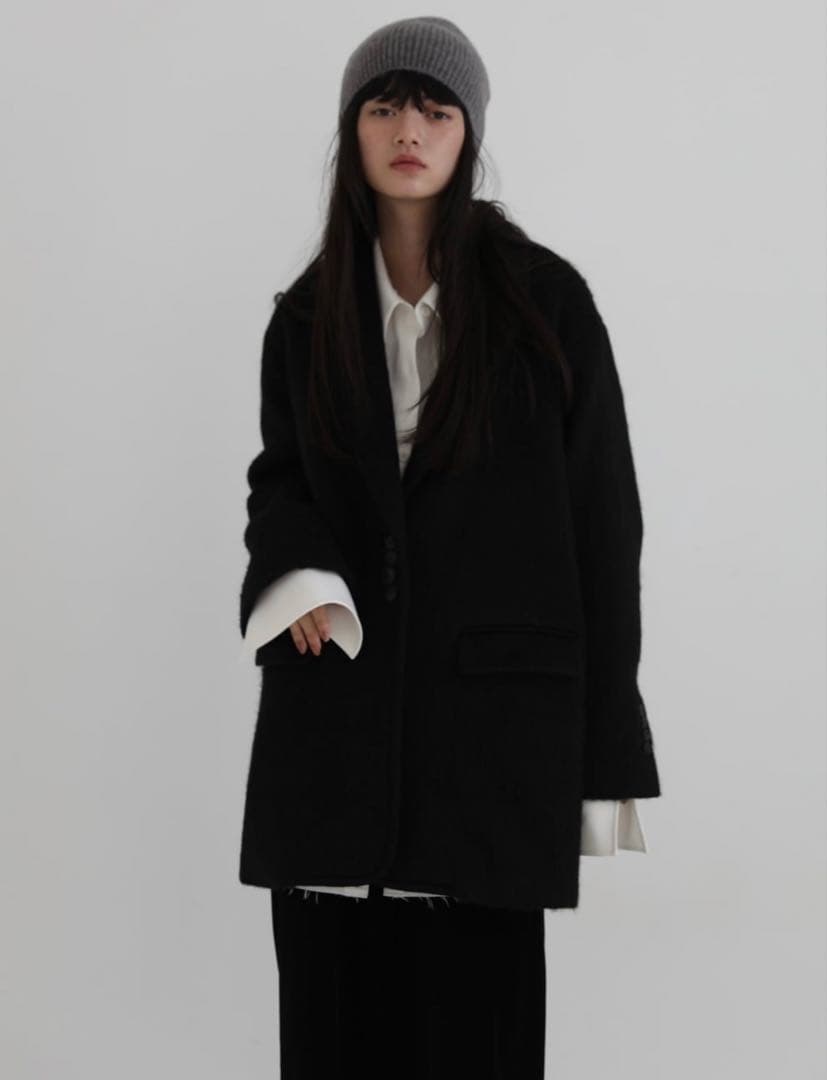 aere ＊ shaggy jacket coat ＊ シャギージャケットコート