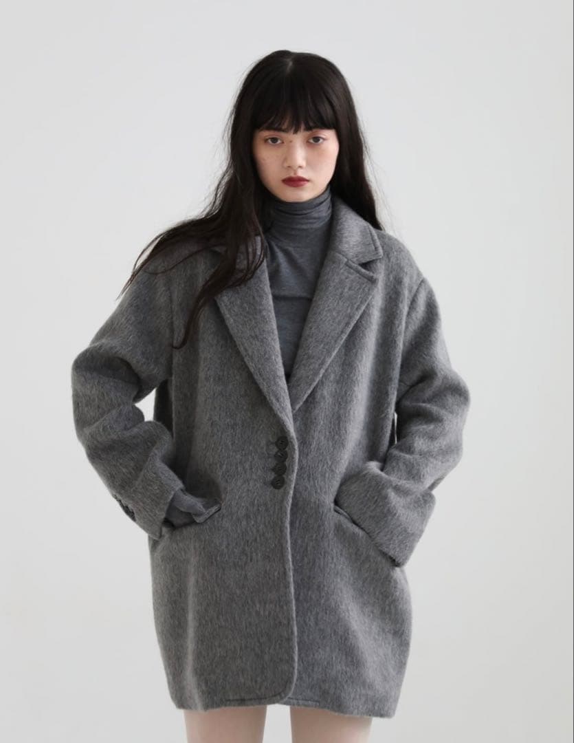 aere ＊ shaggy jacket coat ＊ シャギージャケットコート