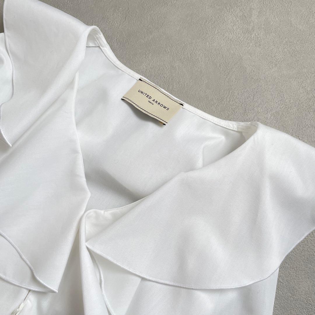 2025購入　新品　ユナイテッドアローズ　ラッフルフリルブラウス