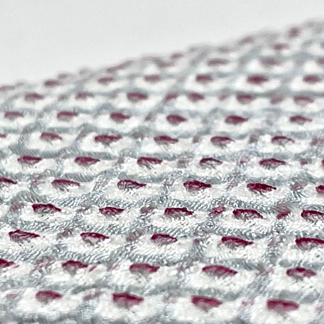 美品［ 名古屋帯 ］正絹　ブルーグレー　総絞り　鹿の子　おしゃれ着　着物