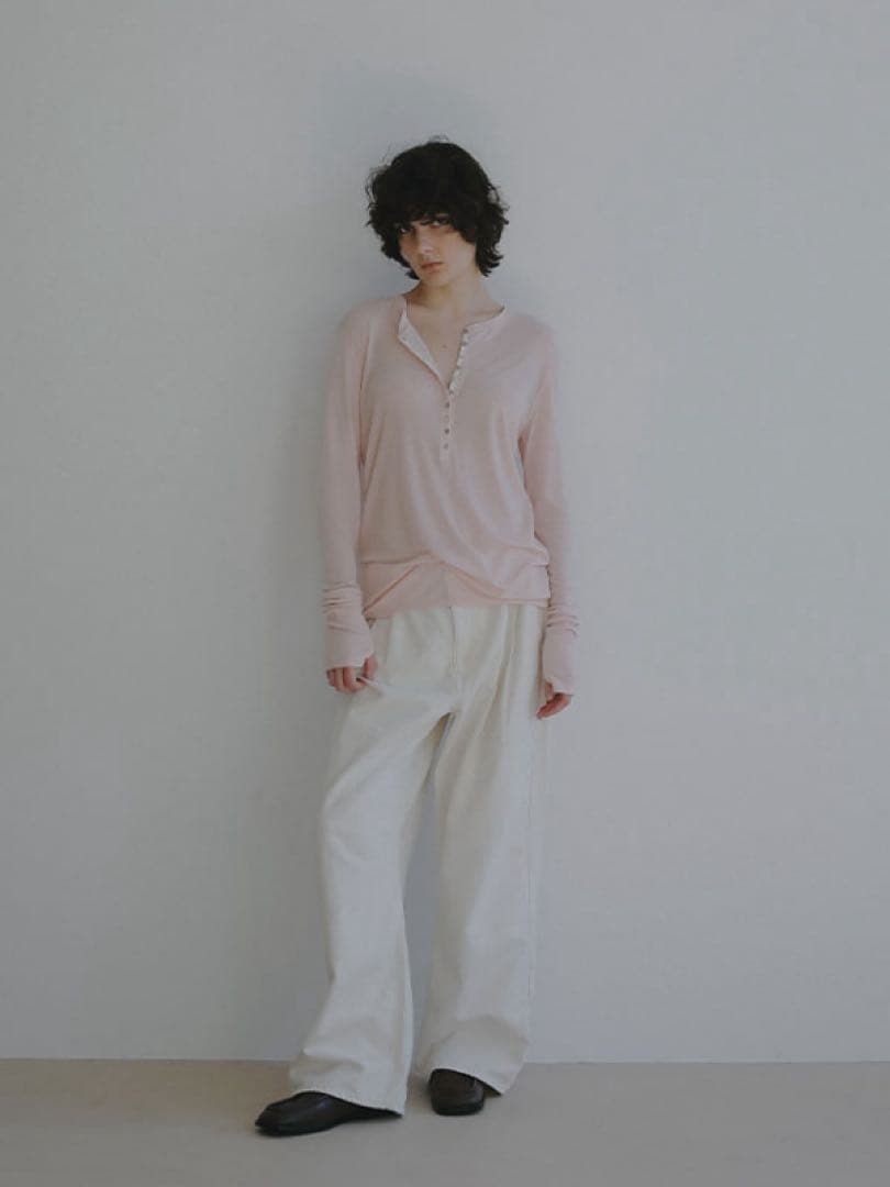 り*ま様 新品タグ付未開封 ETRE ウールフライスヘンリーネックプルオーバー