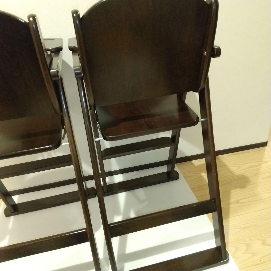 【極美品】ヤトミ たためる木製 ハイチェア cocona ベビーチェア セット