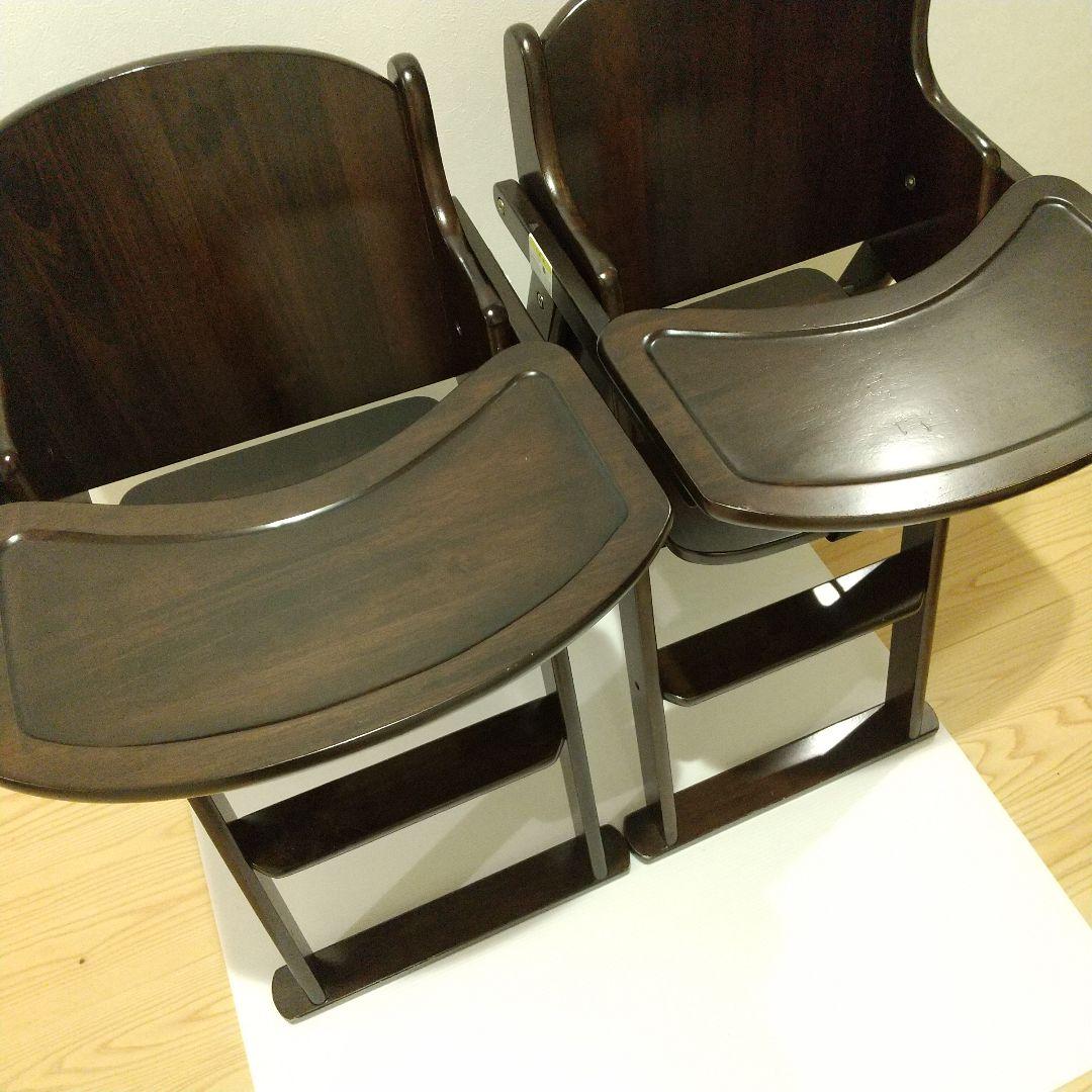 【極美品】ヤトミ たためる木製 ハイチェア cocona ベビーチェア セット