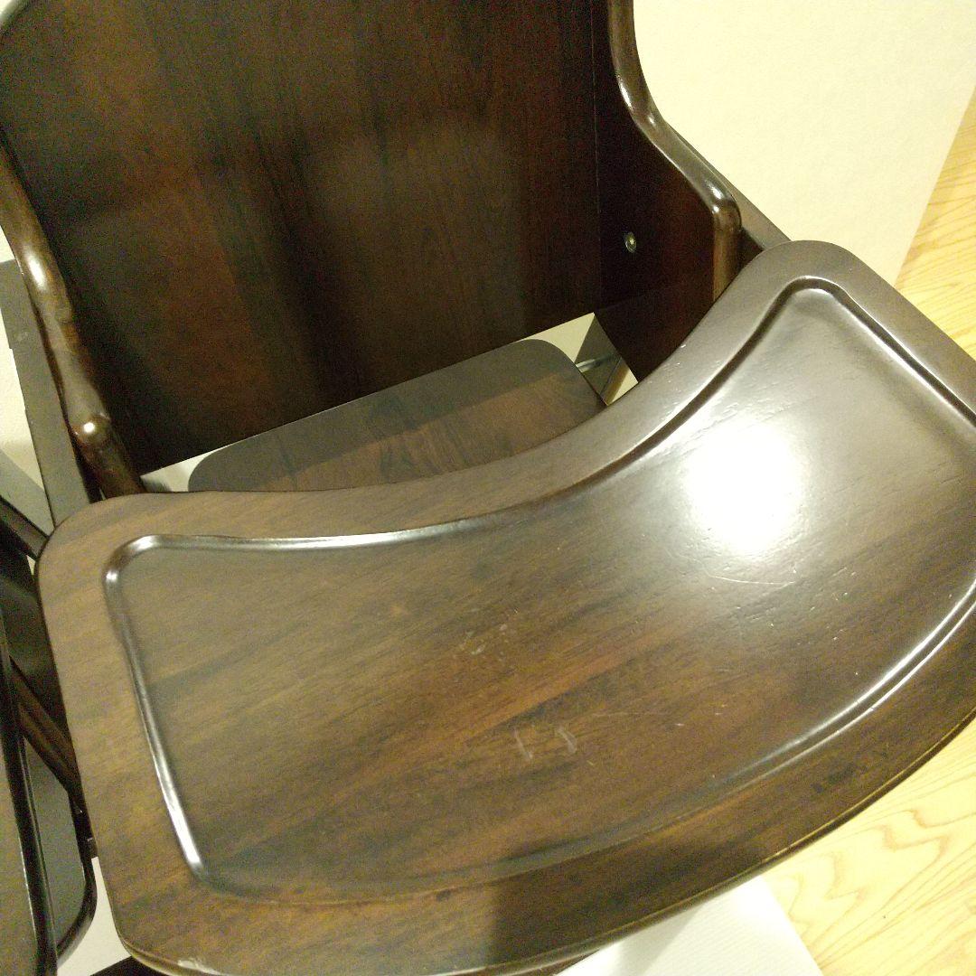 【極美品】ヤトミ たためる木製 ハイチェア cocona ベビーチェア セット