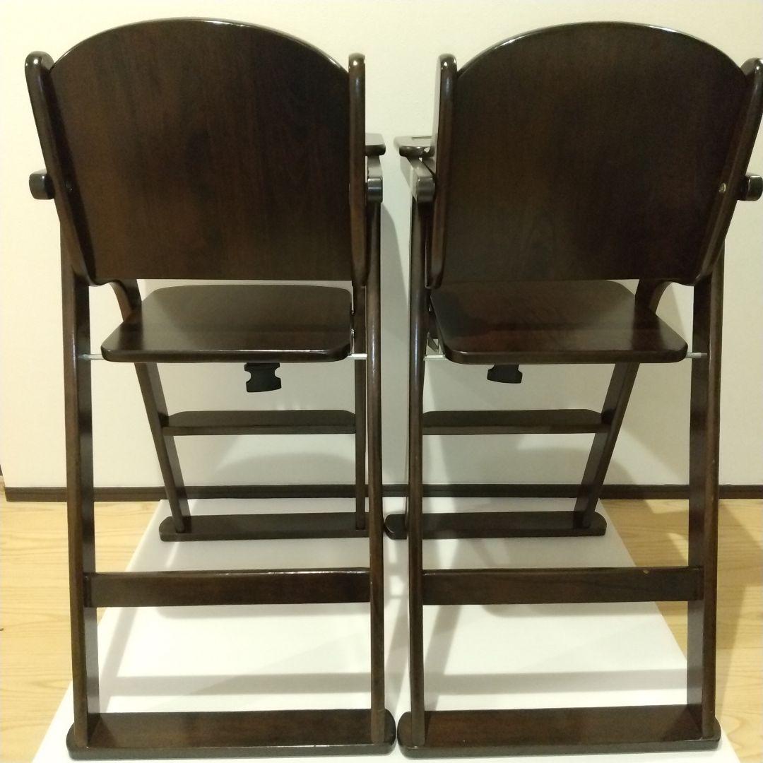 【極美品】ヤトミ たためる木製 ハイチェア cocona ベビーチェア セット