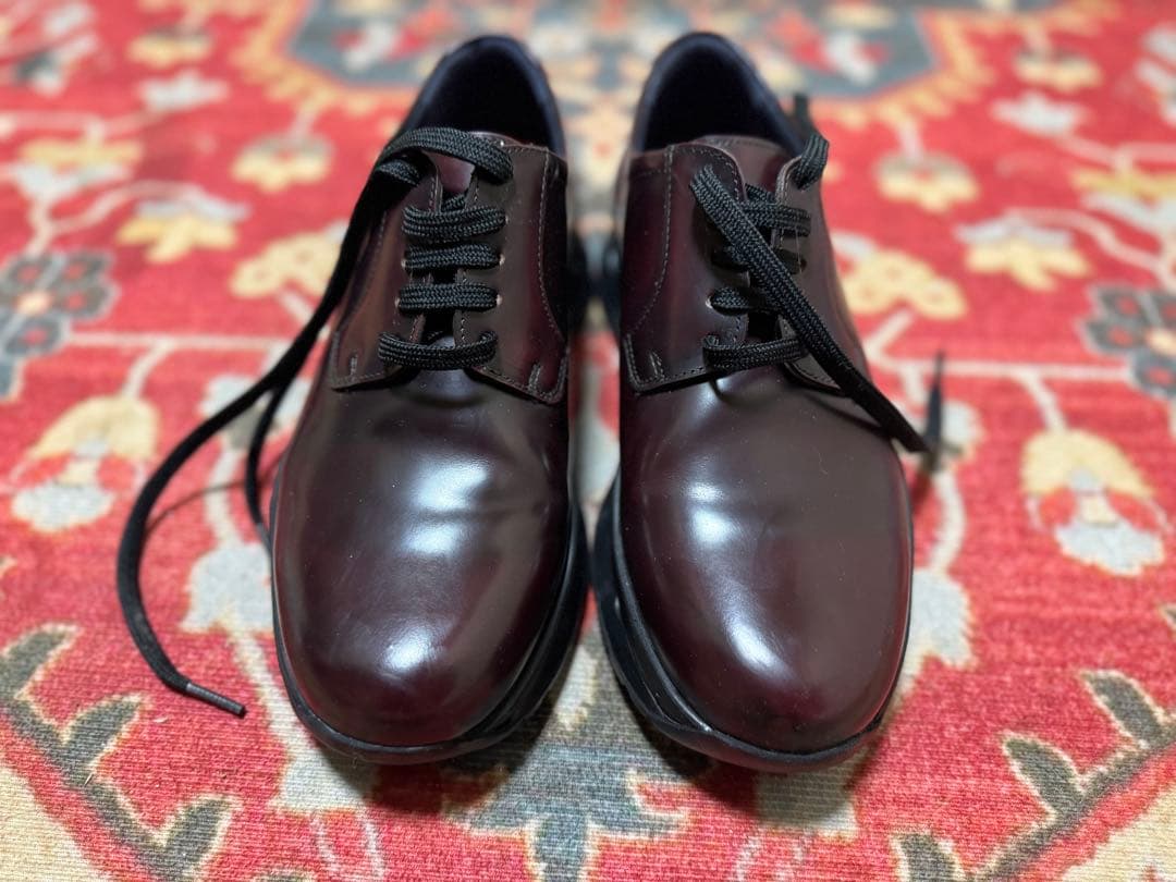 CallagHan バーガンディ ドレスレザーシューズ