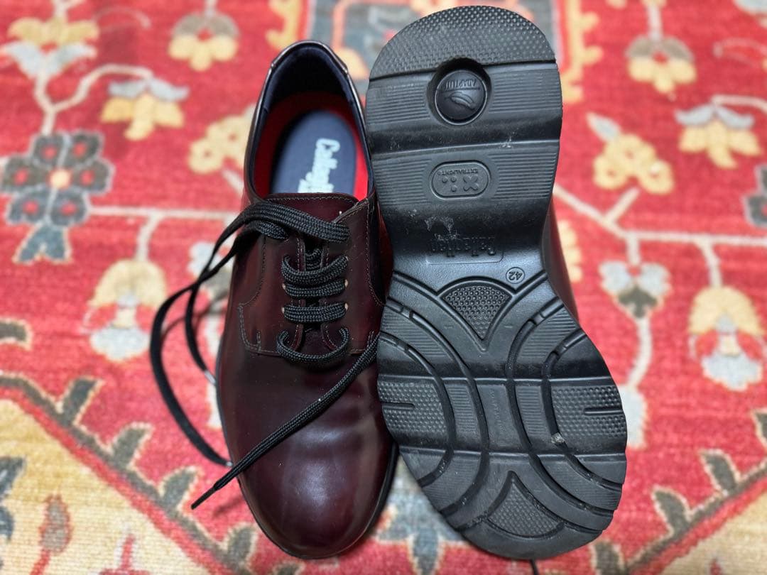 CallagHan バーガンディ ドレスレザーシューズ