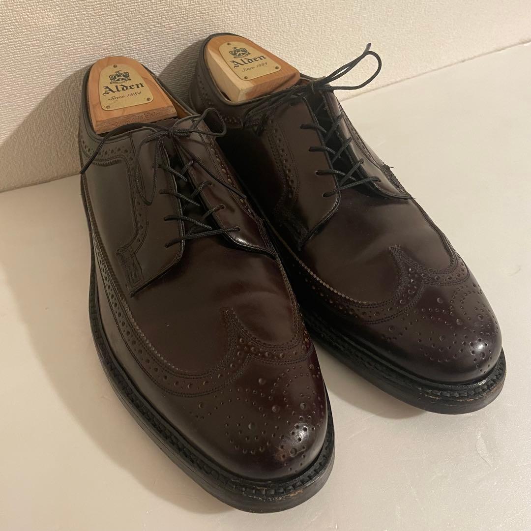 美品 フローシャイム インペリアル コードバン ウイングチップ US10.5D