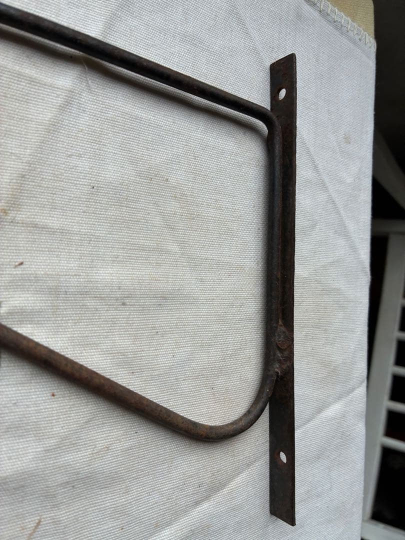 青柳フランス　アンティーク　アイアン　フック　壁掛け　フックシェルフ台　A