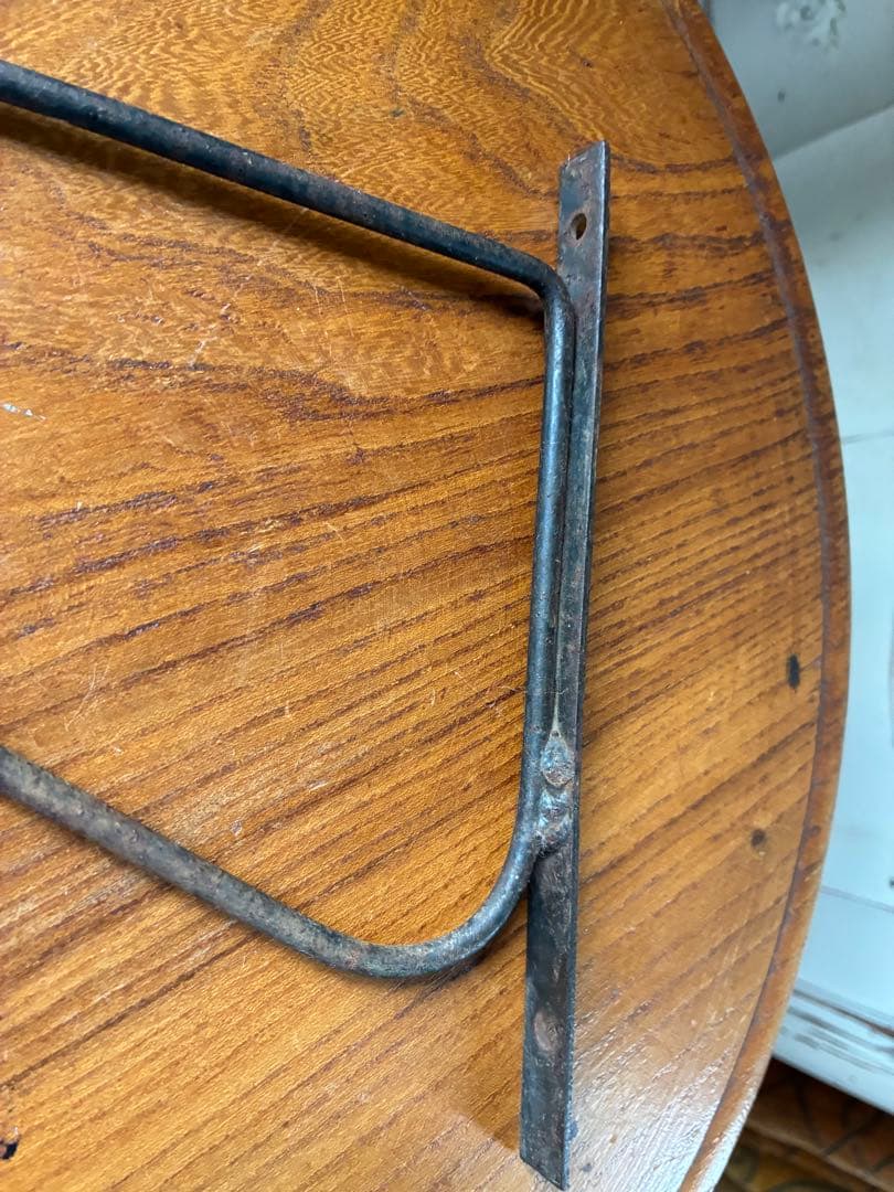 青柳フランス　アンティーク　アイアン　フック　壁掛け　フックシェルフ台　A