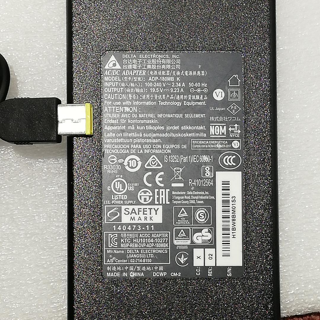 DELTA　AC　アダプタ　ADP-180MB K 19.5V~9.23A　角型