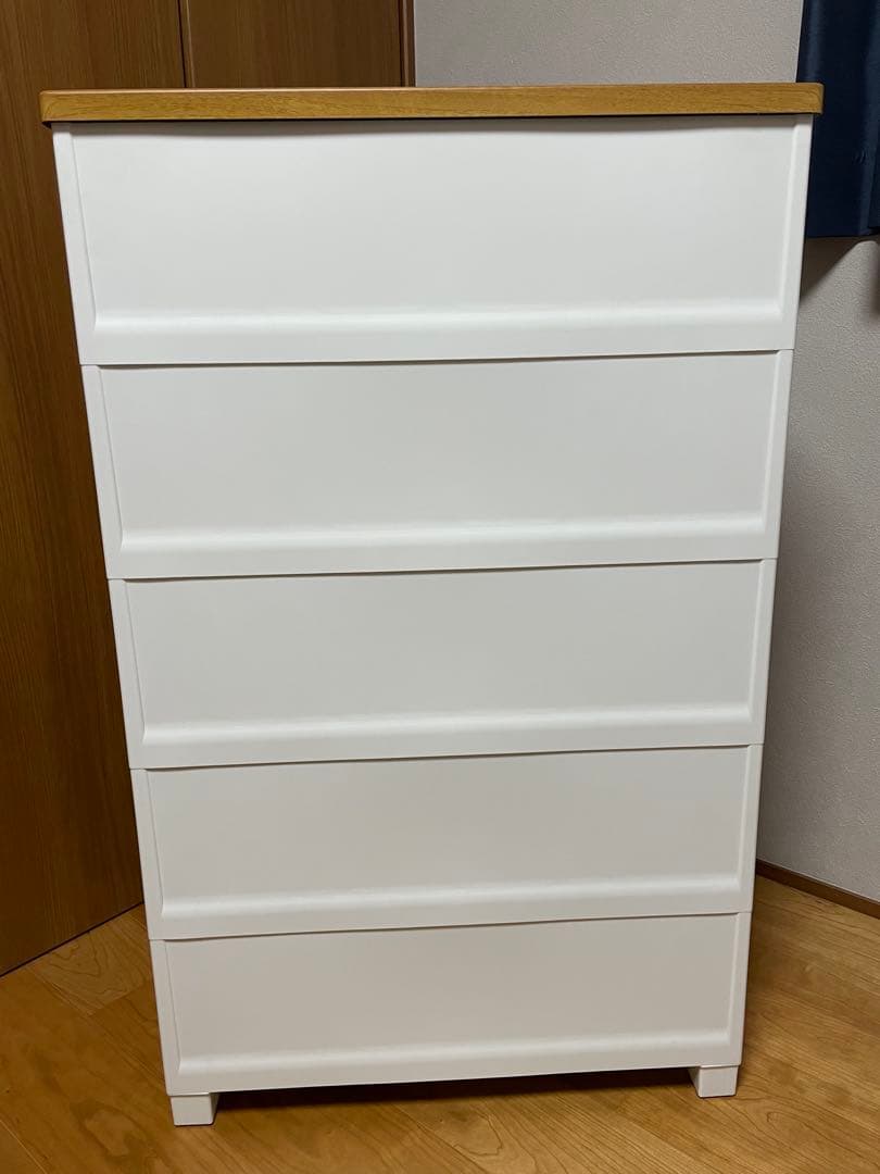 フィッツ★超美品!! メッシュ 5段 ホワイト FM6505 プラス チェスト