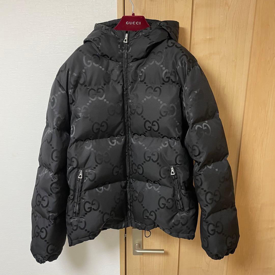 GUCCI グッチ ジャンボ GGキャンバス ブラック ダウン ジャケット