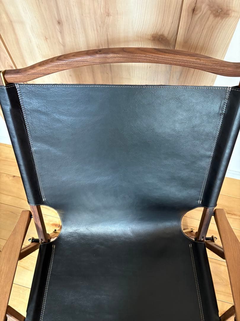 y*5様 新品未使用　コンダクターズチェア　ウォールナット　レザー　ワイド　ハイ