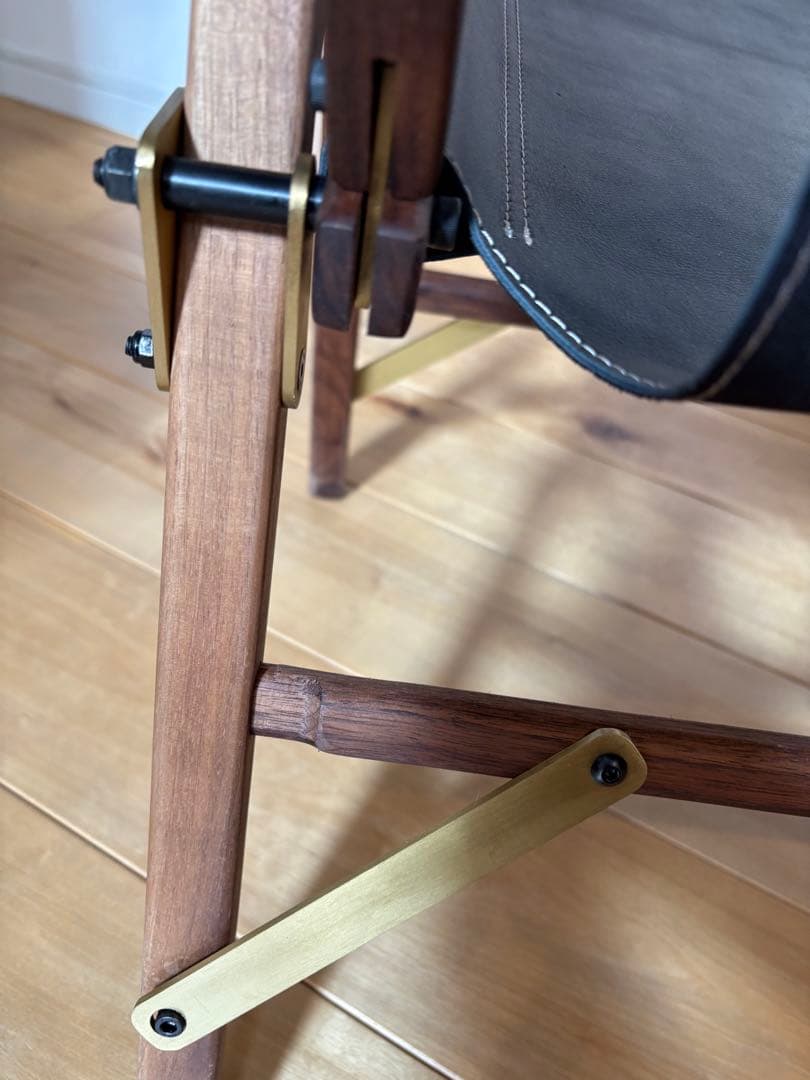 y*5様 新品未使用　コンダクターズチェア　ウォールナット　レザー　ワイド　ハイ