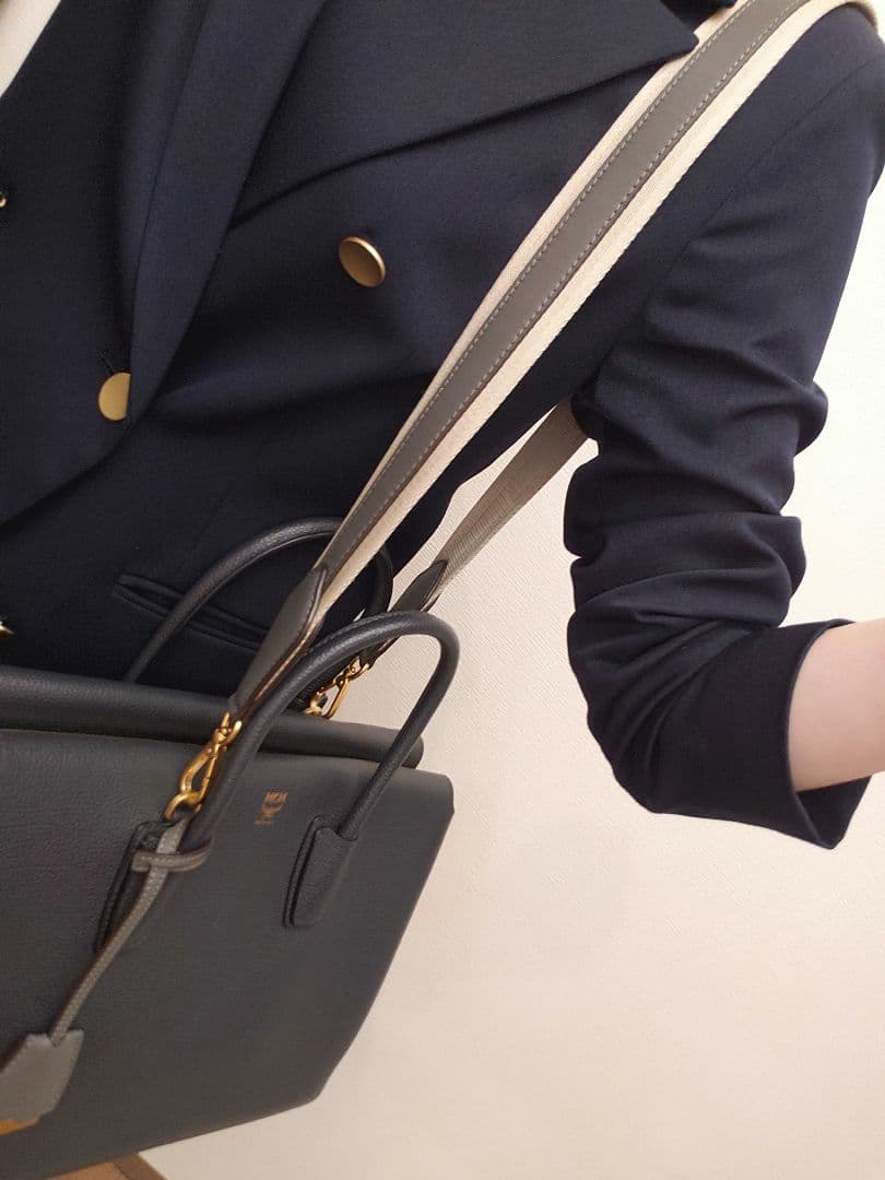 MCM ダークグレー ビジネスバッグ
