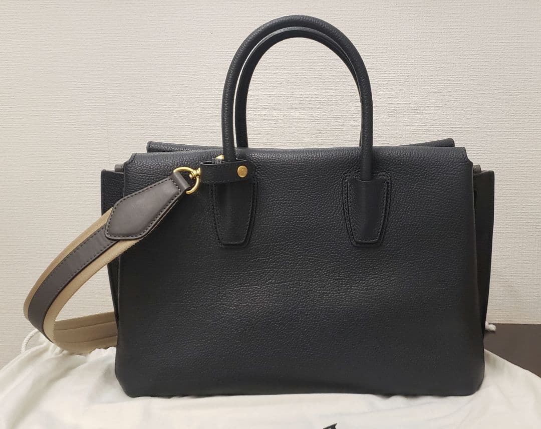 MCM ダークグレー ビジネスバッグ