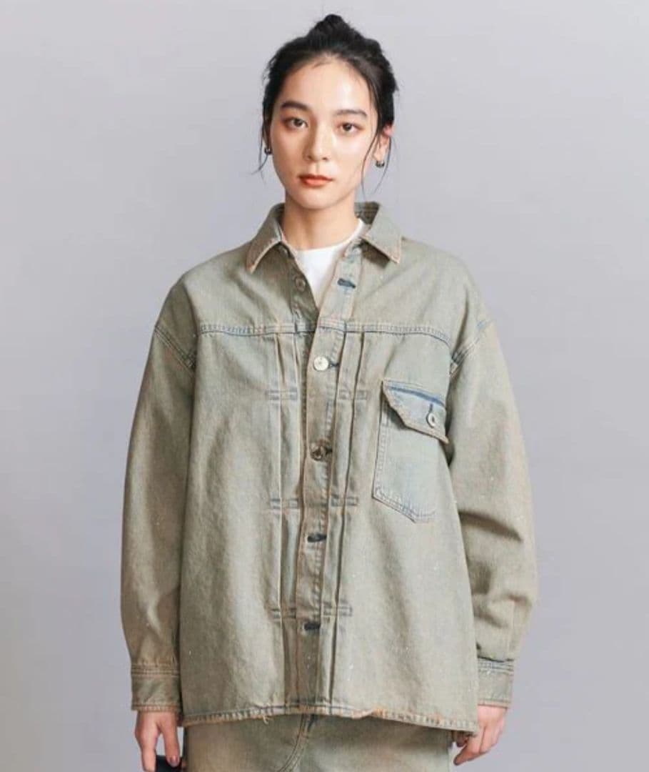 【さぽてん】NEEDBY heritage グレー デニムジャケット