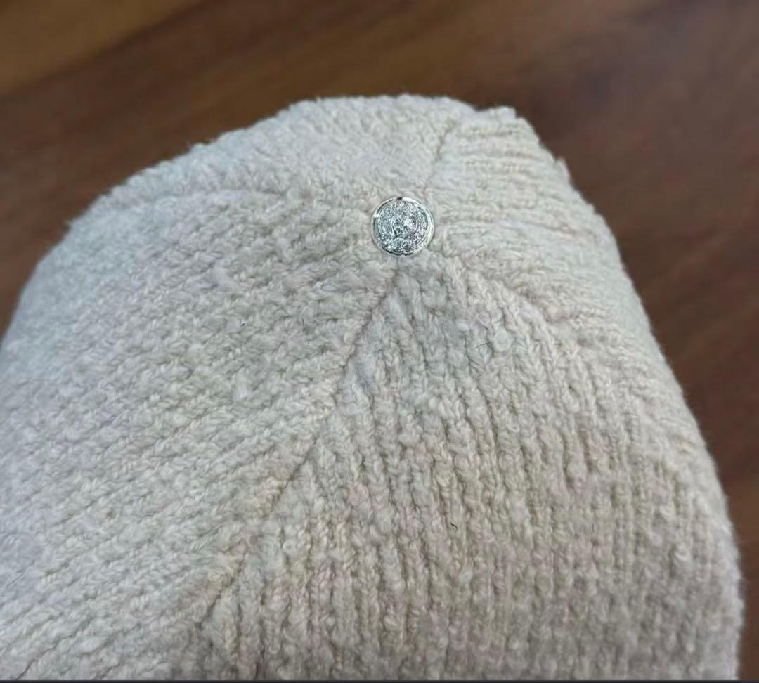 S*e様 美品　chrome hearts ニット帽　レオパード　ホワイト　クロ