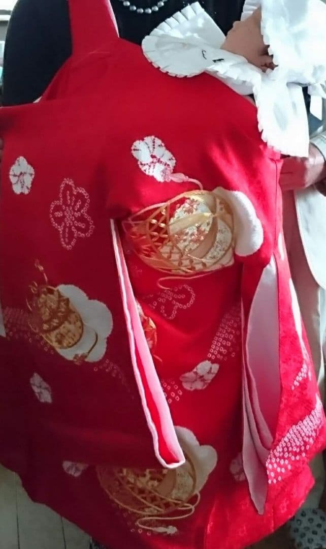 かの　お宮参り参拝　着物　女の子用