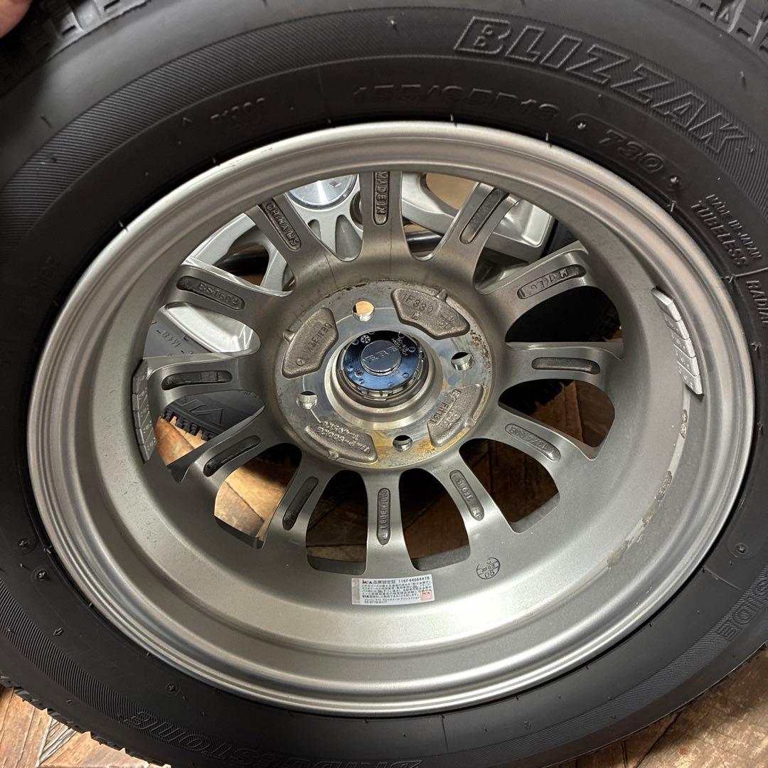 【スタッドレス】ブリヂストン VRX 13インチ ホイールセット