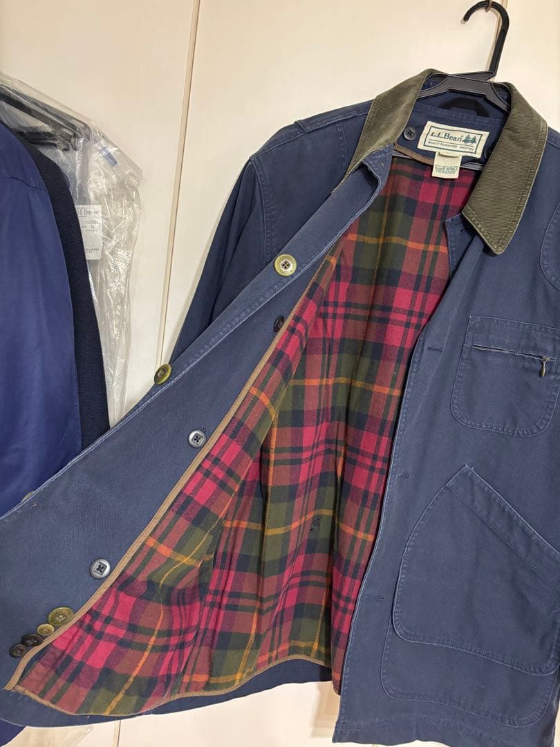 希少ネイビー　L.L.Bean フィールドコート　プリマロフトの中綿着脱ライナー