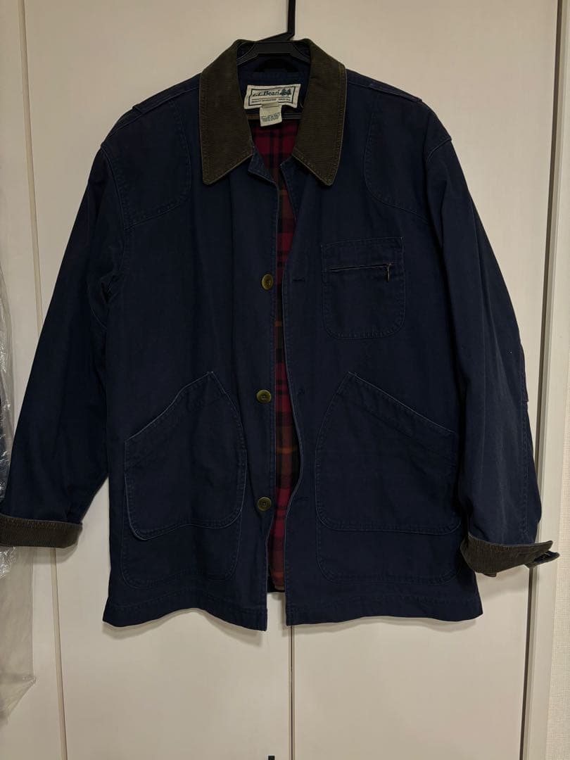 希少ネイビー　L.L.Bean フィールドコート　プリマロフトの中綿着脱ライナー