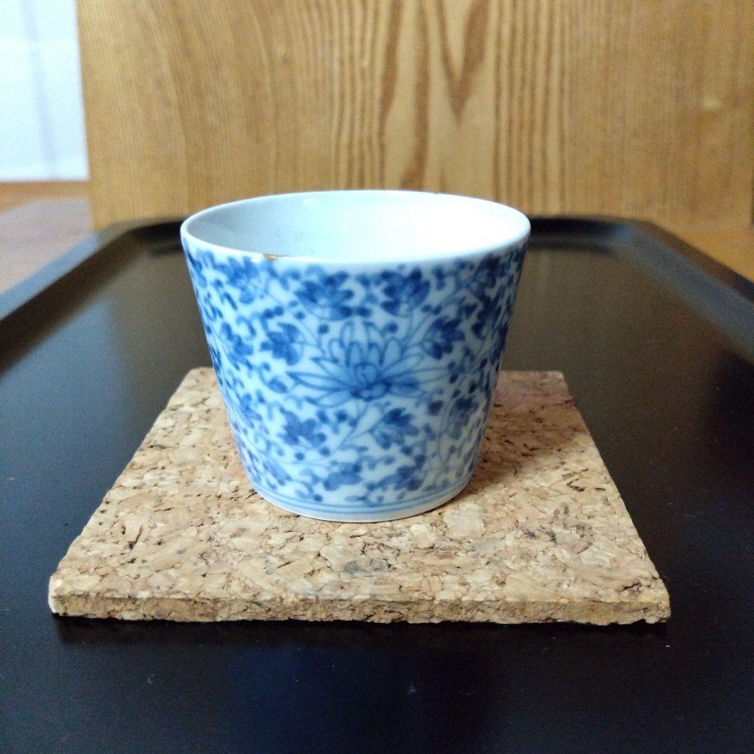 古伊万里花唐草　蕎麦猪口