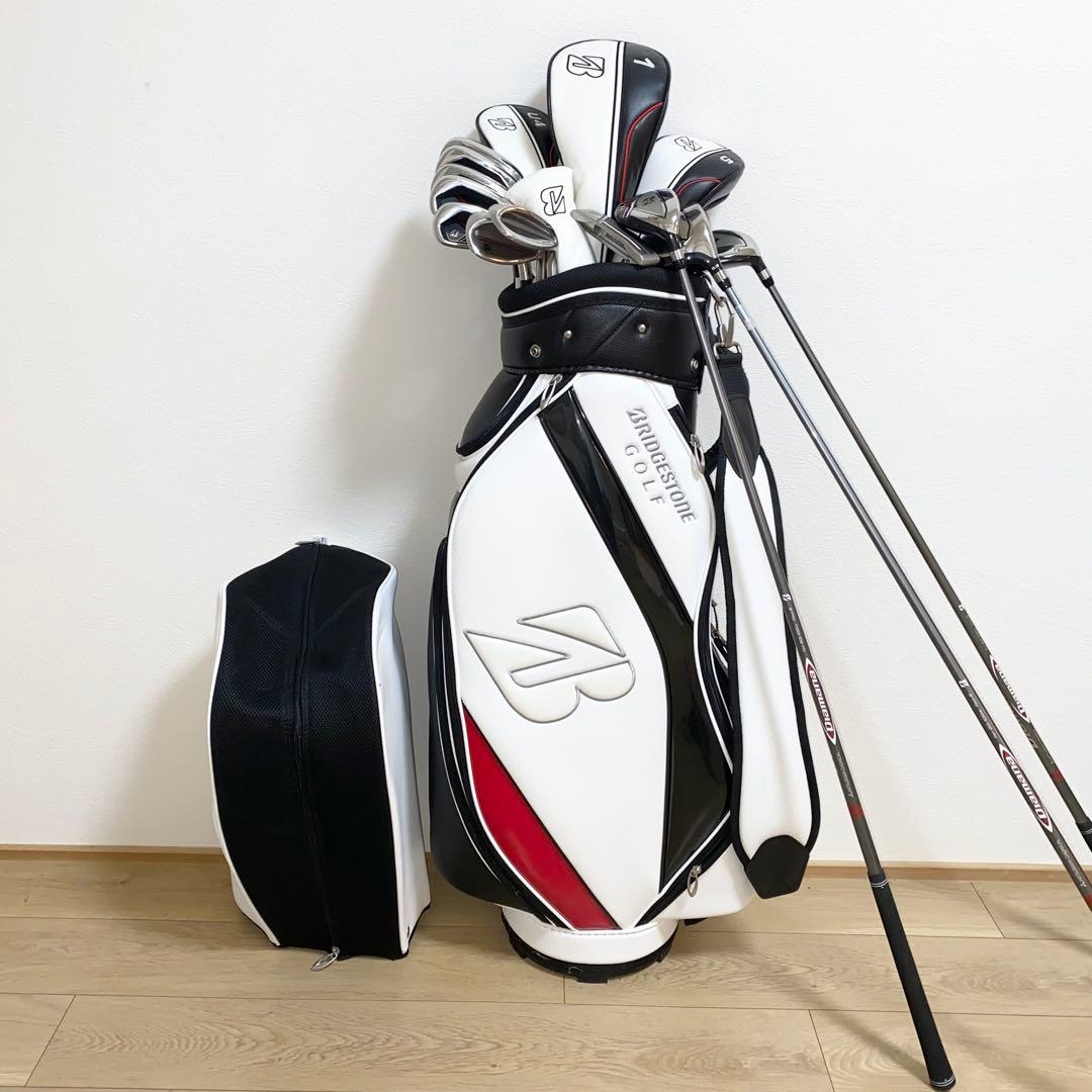 良品ブリヂストンBG-100メンズ用ゴルフクラブフルセット初心者キャディバッグ付