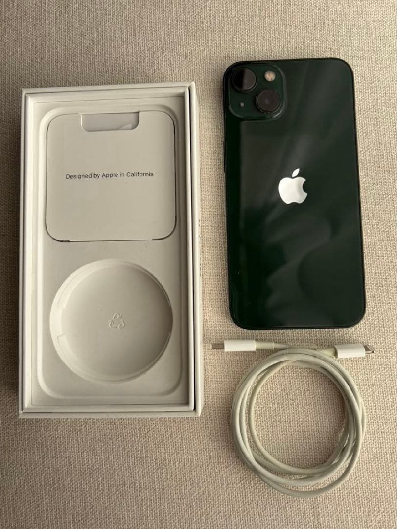 iPhone 13 グリーン 128GB 箱有 SIMフリー 充電コード付き