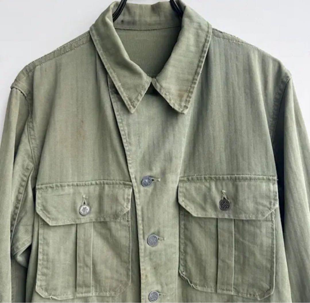 40s M-41 HBT ジャケット　米軍実物　USARMY M-43