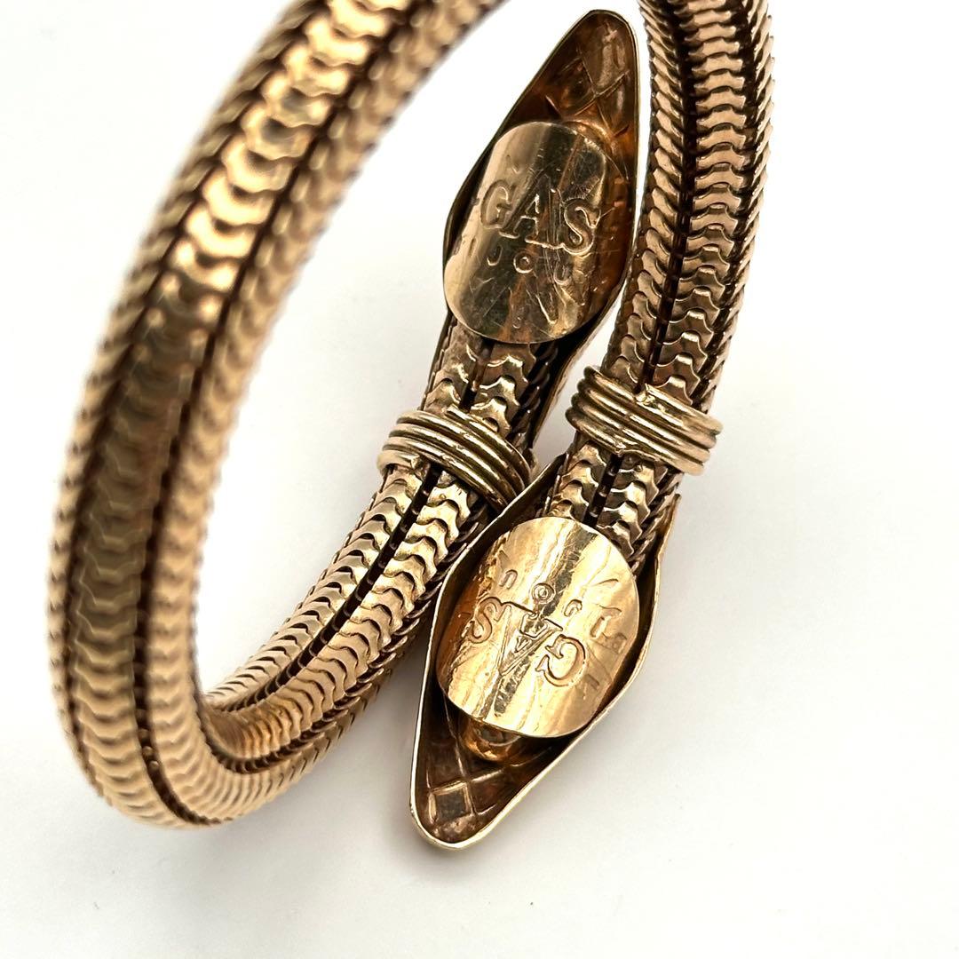 【希少】GAS BIJOUX ガスビジュー バングル スネーク 蛇 ゴールド