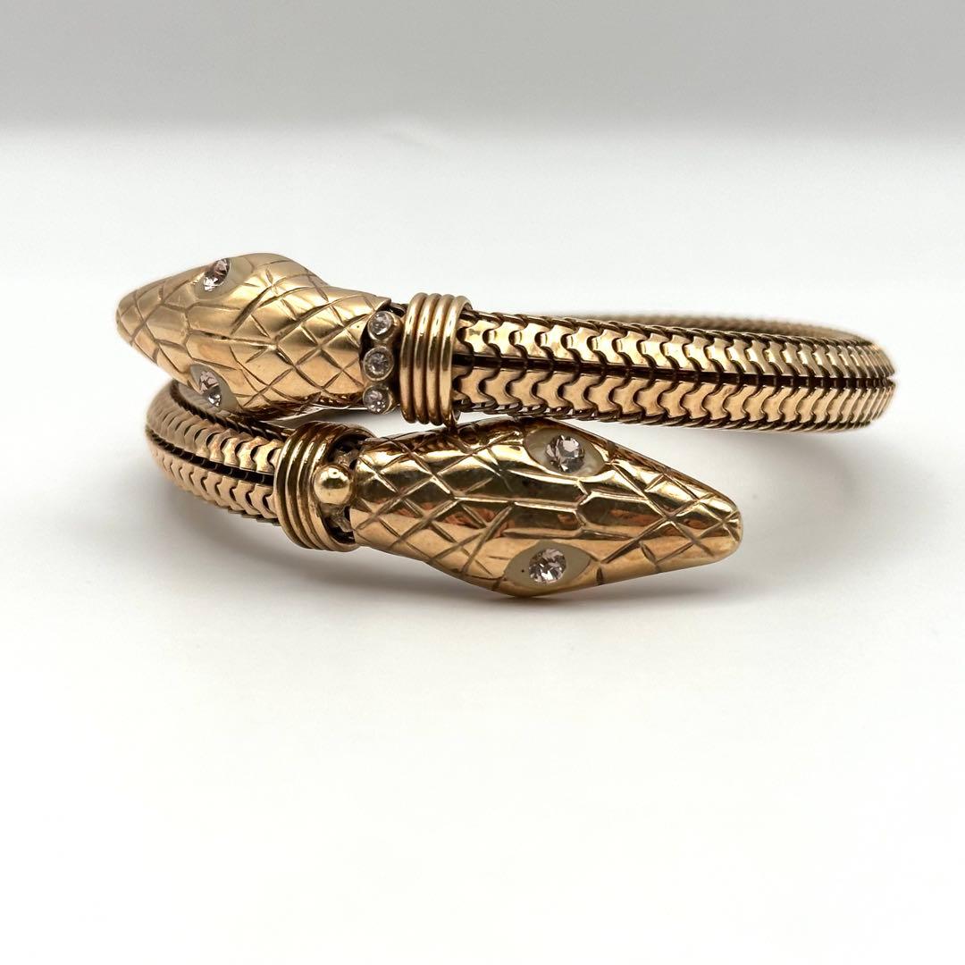 【希少】GAS BIJOUX ガスビジュー バングル スネーク 蛇 ゴールド
