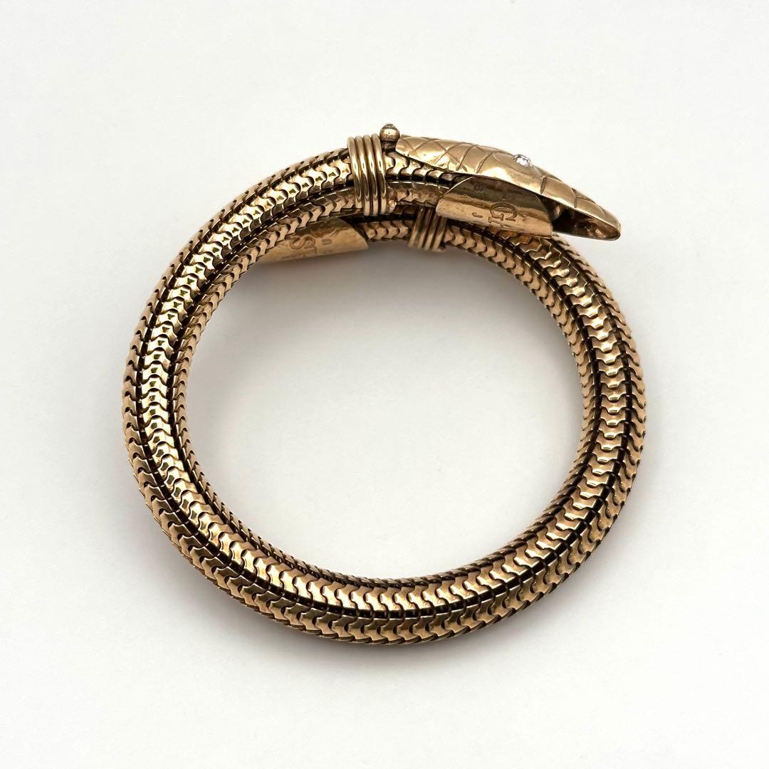 【希少】GAS BIJOUX ガスビジュー バングル スネーク 蛇 ゴールド