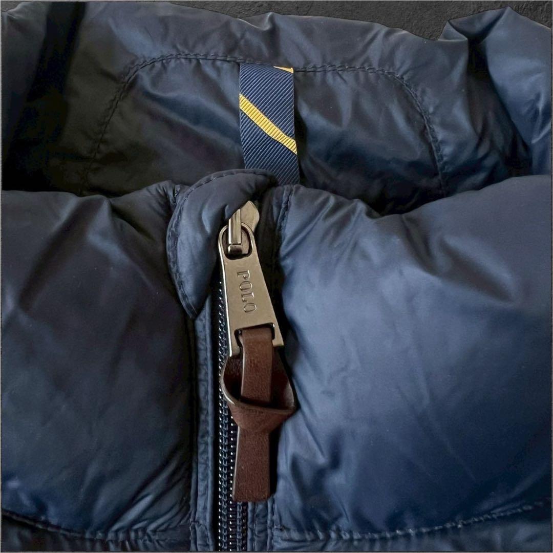 美品 Polo Ralph Lauren ライトダウンジャケット ネイビー 刺繍