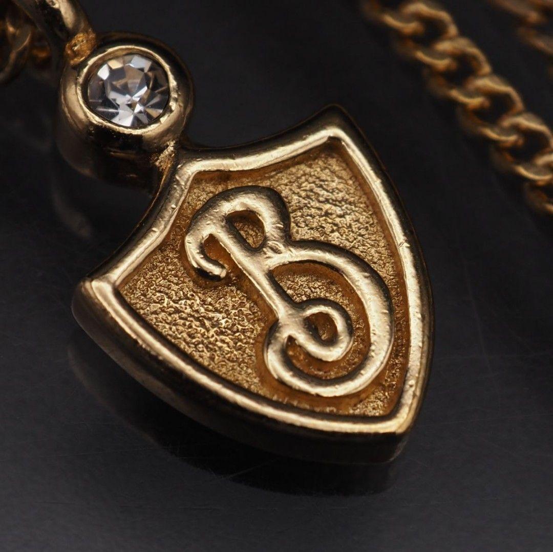 バーバリー Burberrys ペンダント ネックレス ラインストーン ゴールド