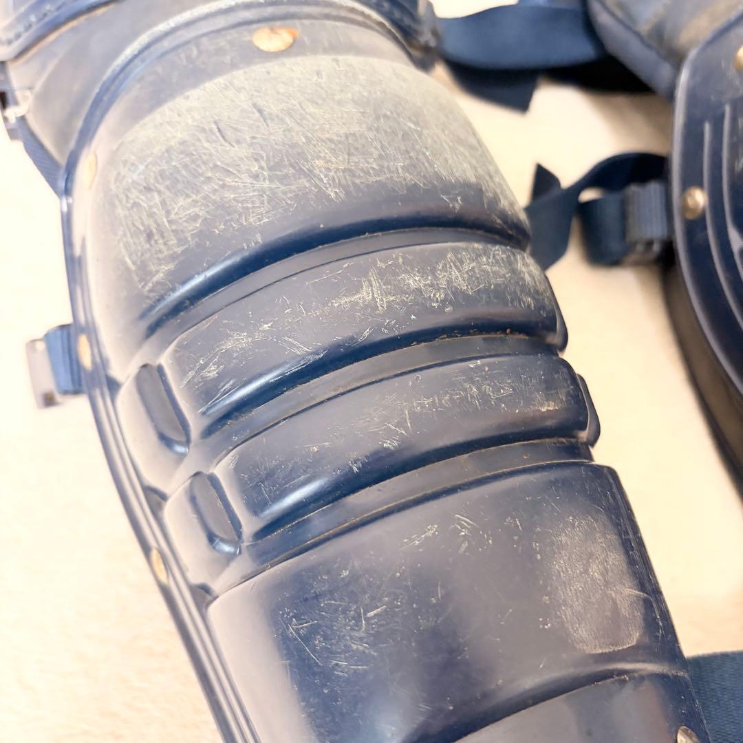 ミズノ ソフトボール キャッチャー防具一式 ネイビー 5点 レガース(軟式用)